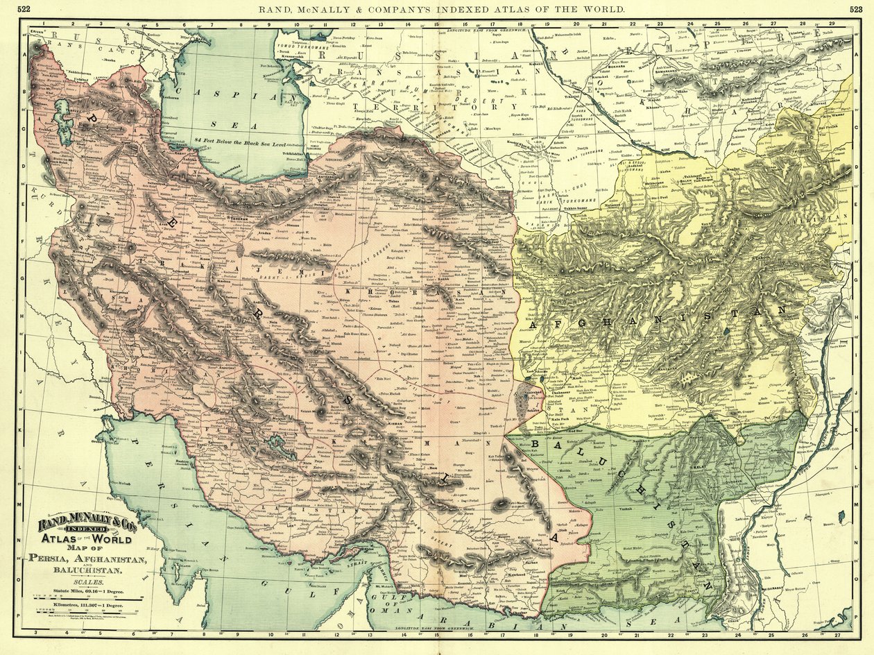 Persia, Afghanistan and Baluchistan in 1892 by Rand McNally and Company