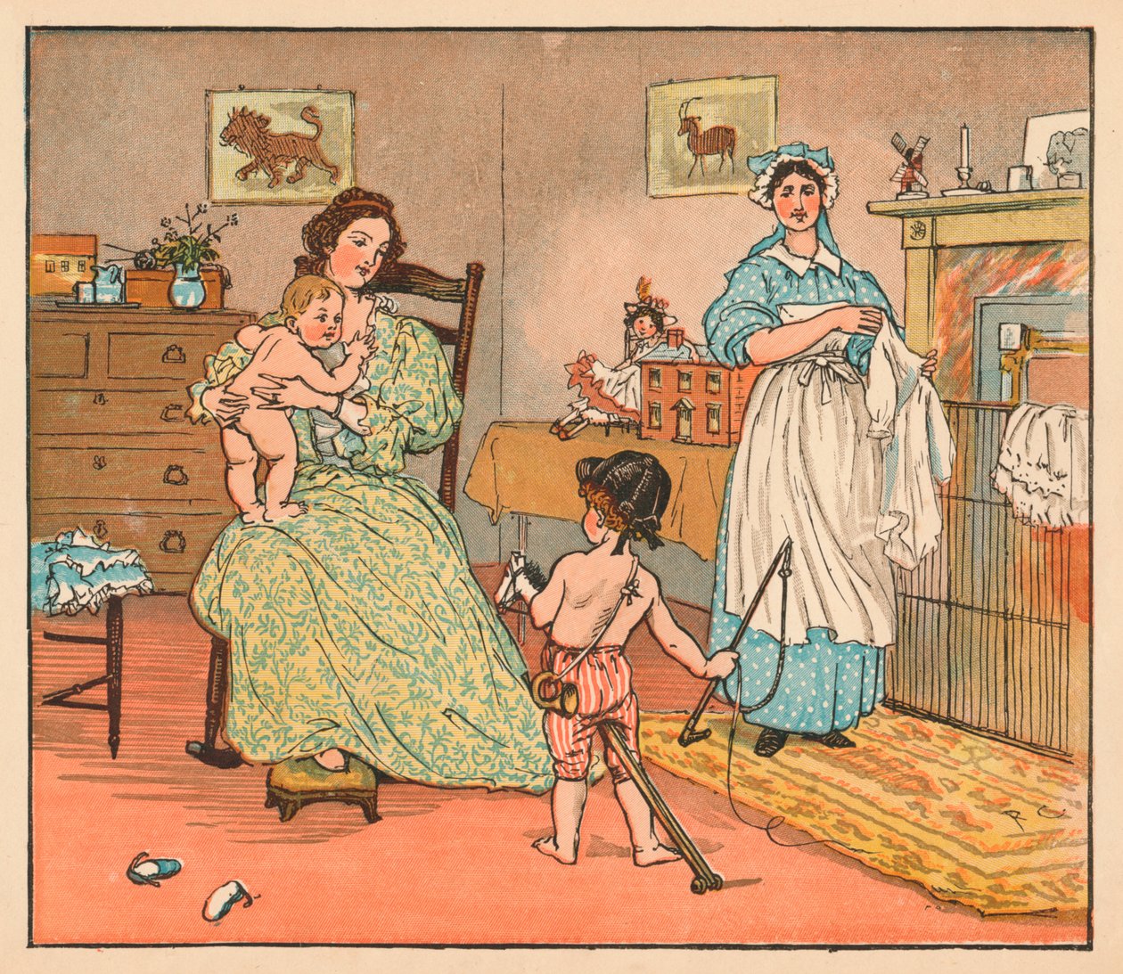 Bye, Baby Bunting, 1882 by Randolph Caldecott