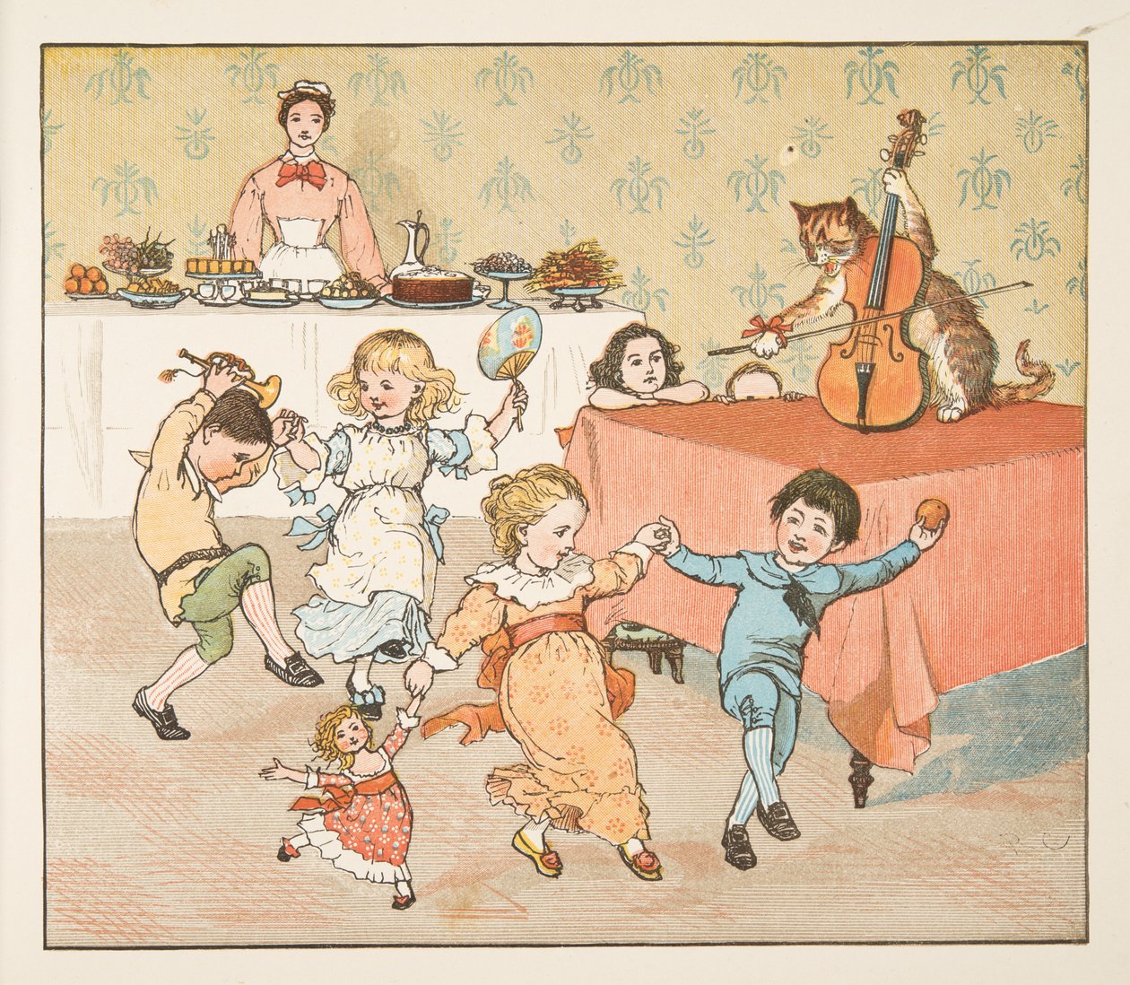 Hey, Diddle, Diddle, from The Hey Diddle Diddle Picture Book, pub.1882 by Randolph Caldecott