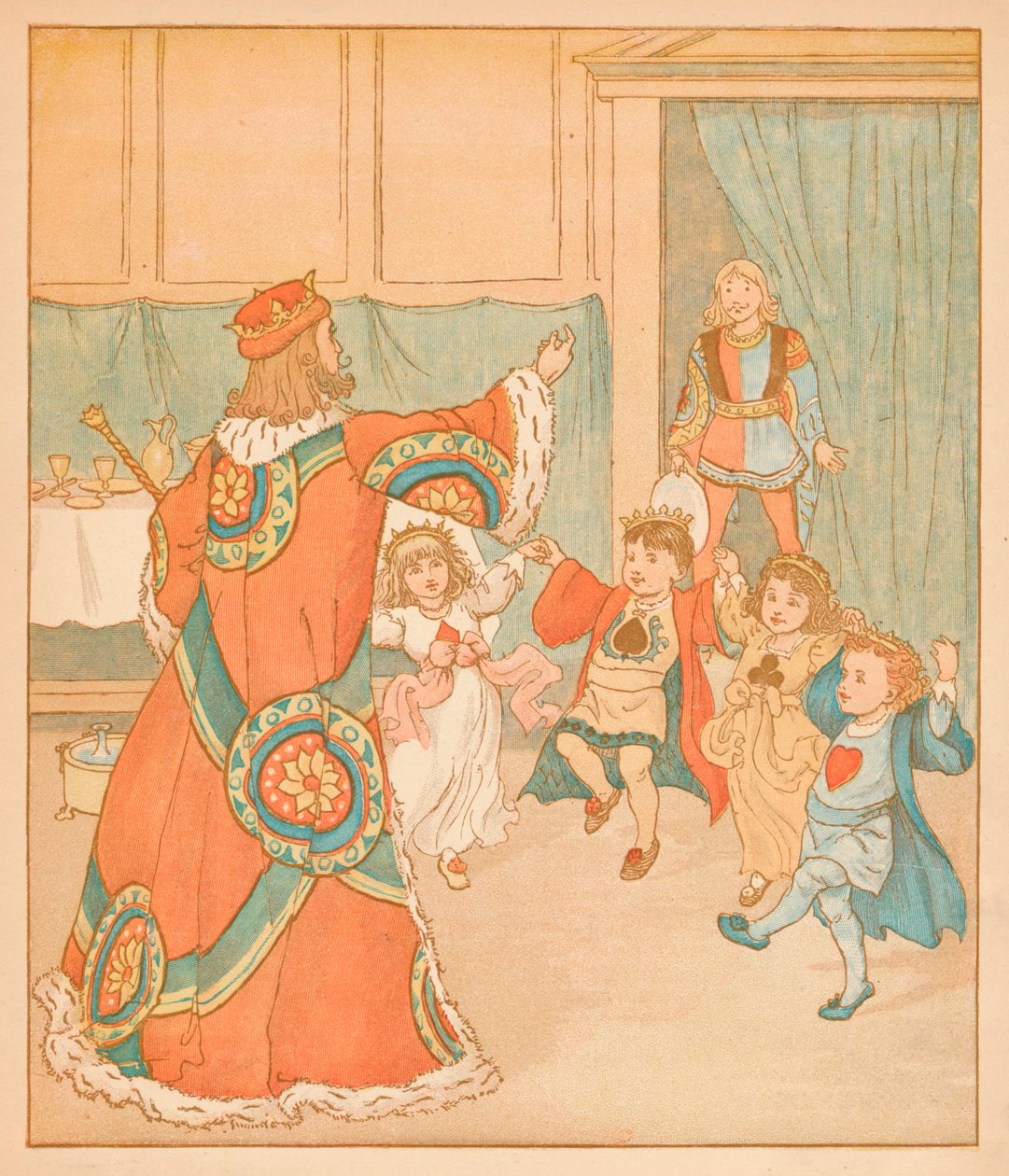 The King of Hearts, Called for Those Tarts, 1880 by Randolph Caldecott