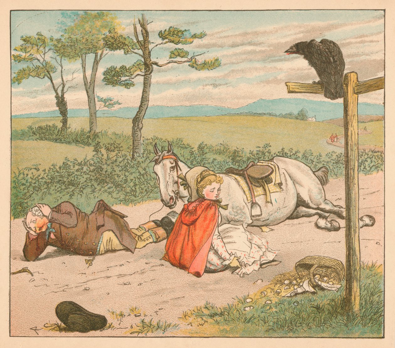 The Mare broke her knees and the Farmer his crown by Randolph Caldecott