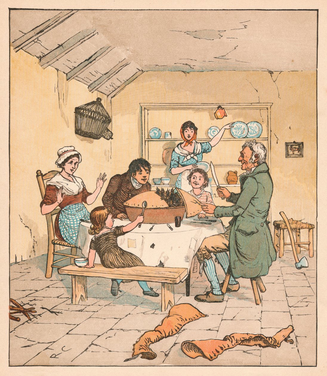 When the Pie was opened, The Birds began to sing, 1880 by Randolph Caldecott