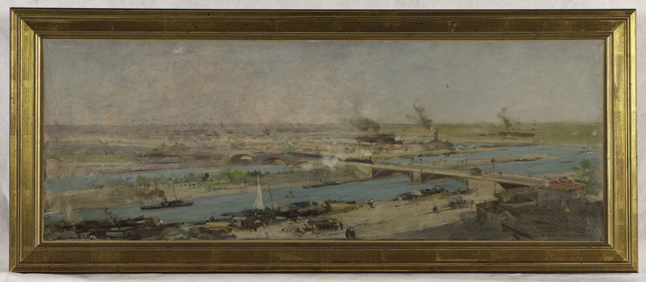 Sketch for the council chamber of Alfortville town hall: View of Alfortville from the heights of Charenton by Raoul Joseph Arus