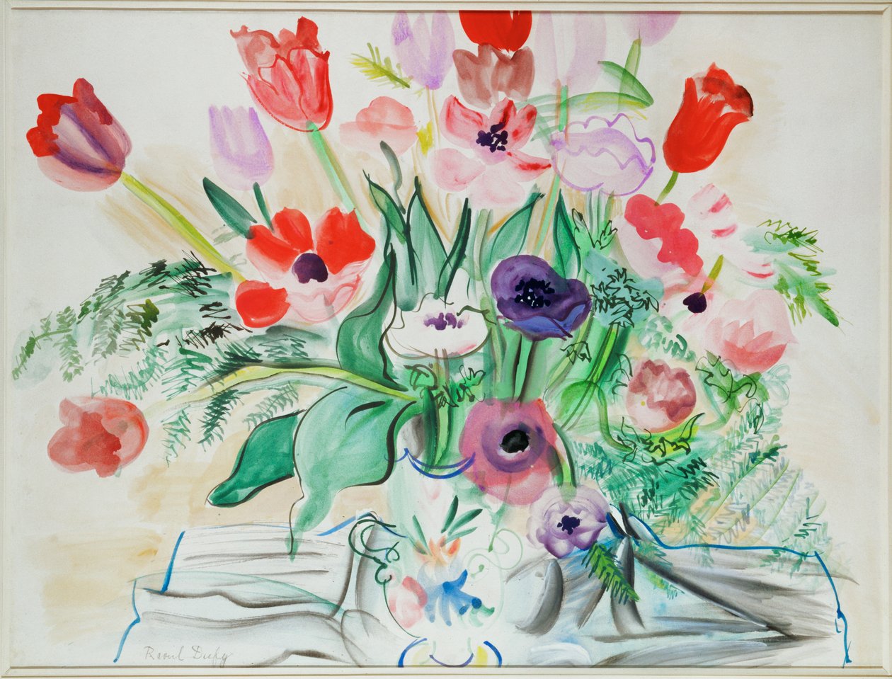 Anemones and Tulips by Raoul Dufy
