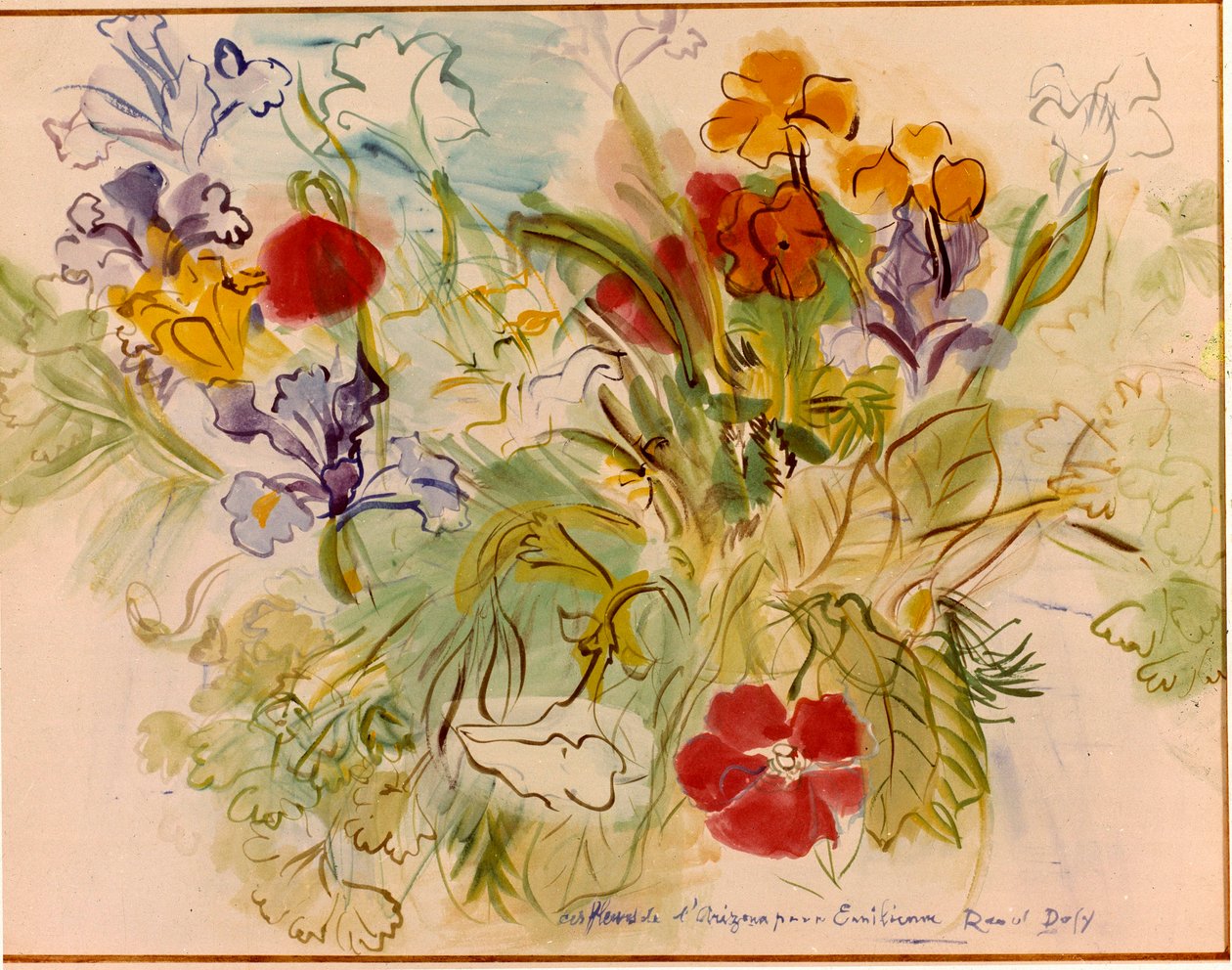 Flowers of Arizona for Emilia, 20th century by Raoul Dufy