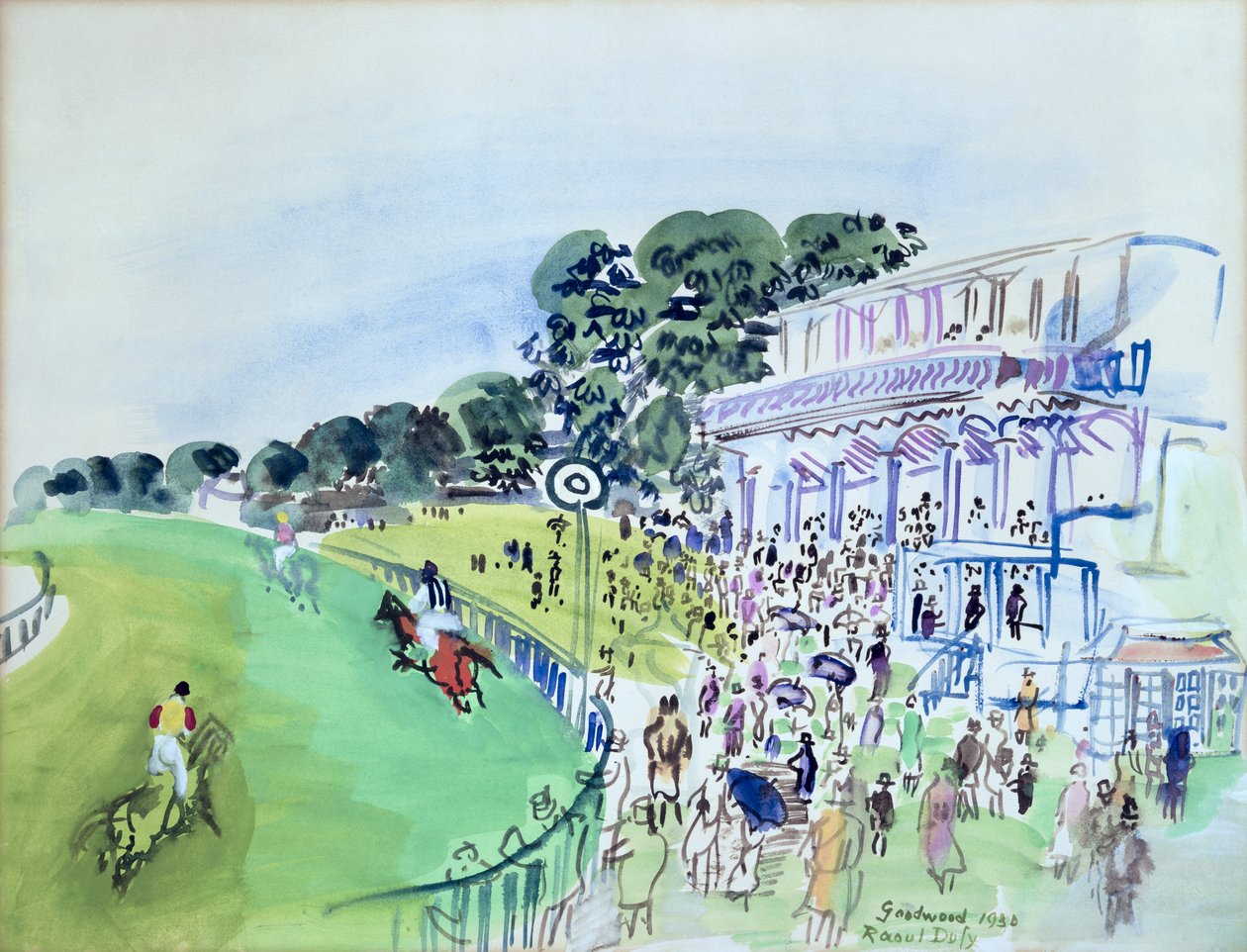 Goodwood, the Grandstand in Front of the Racecourse by Raoul Dufy