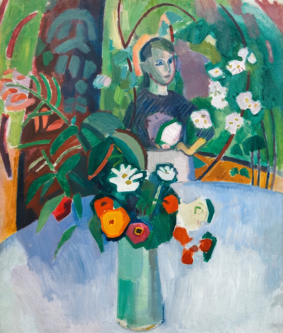 Jeanne in the Flowers by Raoul Dufy