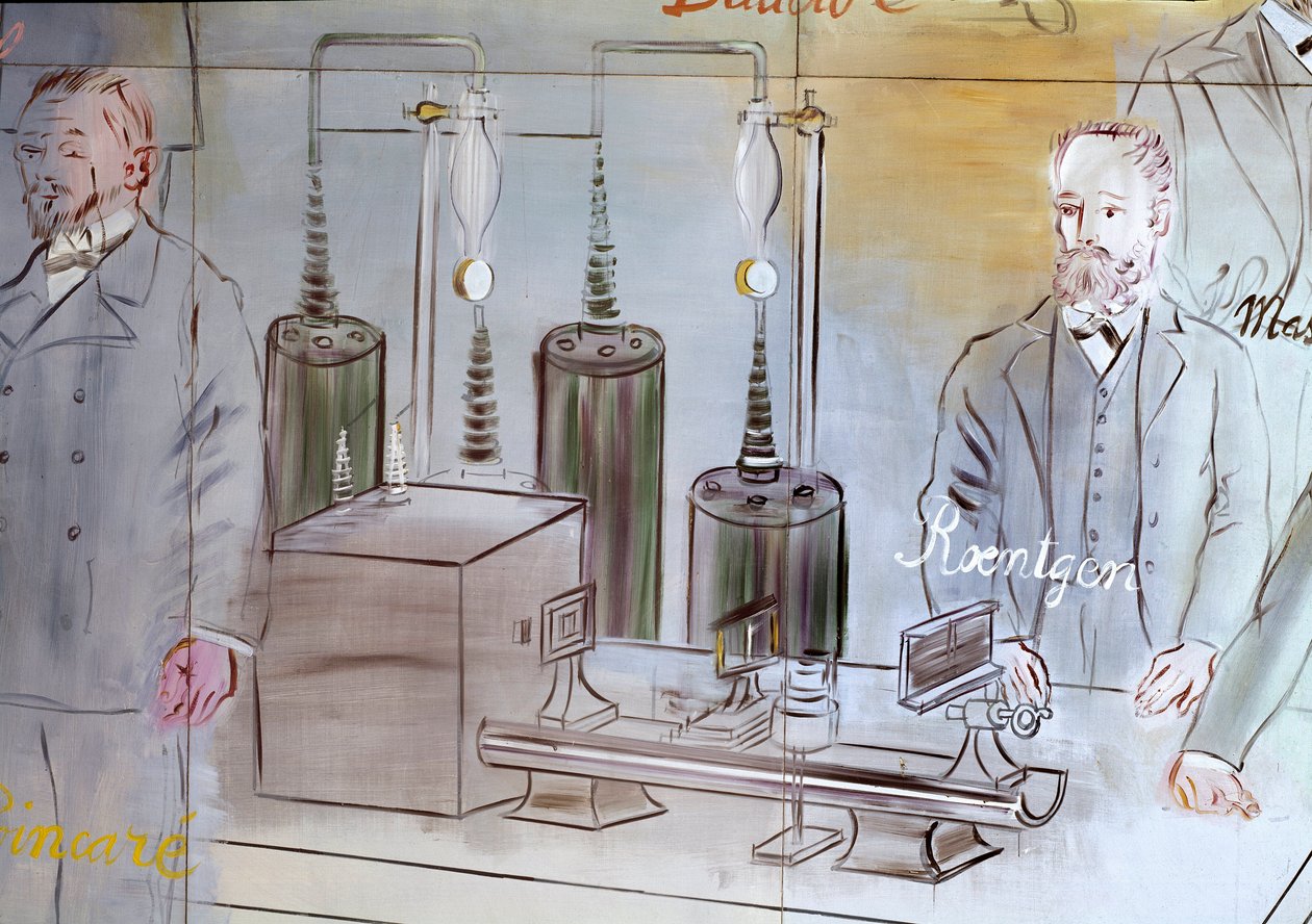 The Electricity Fairy, detail: Portrait of Wilhelm Conrad Röntgen, German physicist. 1937 by Raoul Dufy