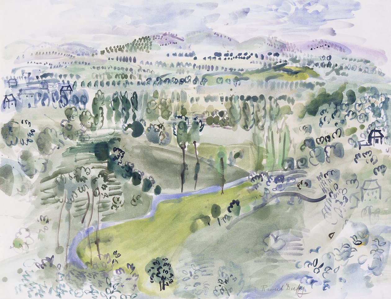 Landscape of Auvergne by Raoul Dufy