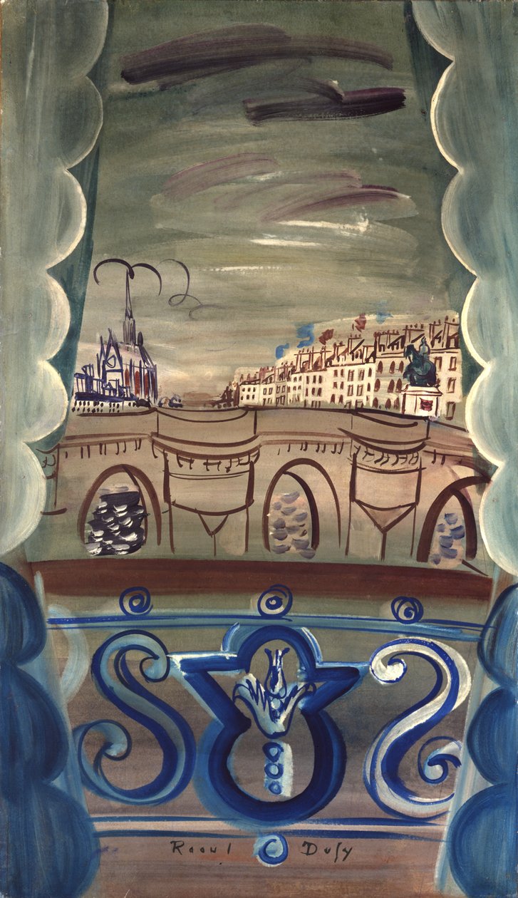 Open Window Overlooking the Pont Neuf by Raoul Dufy