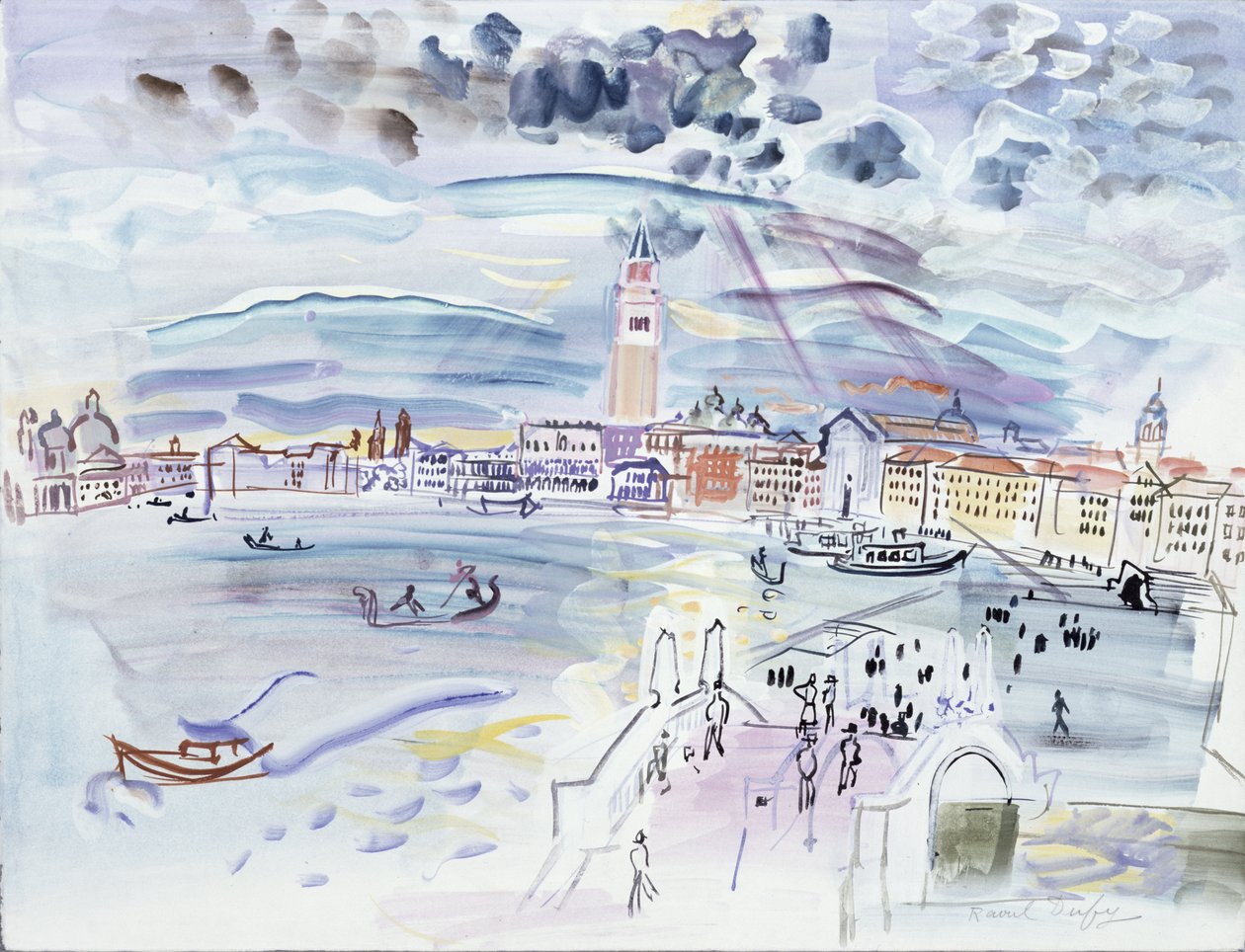Riva degli Schiavoni, Venice by Raoul Dufy