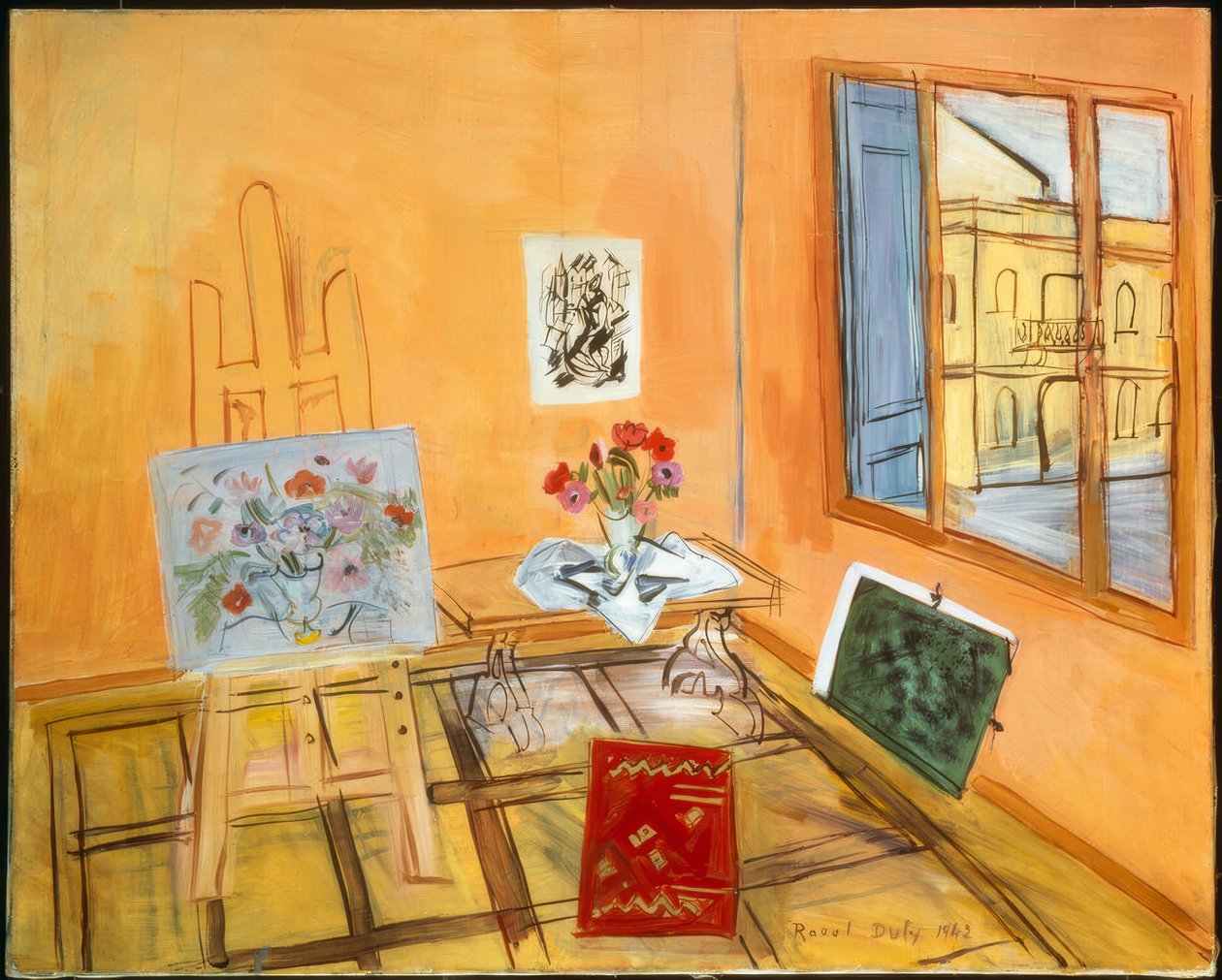Studio with Bouquet by Raoul Dufy