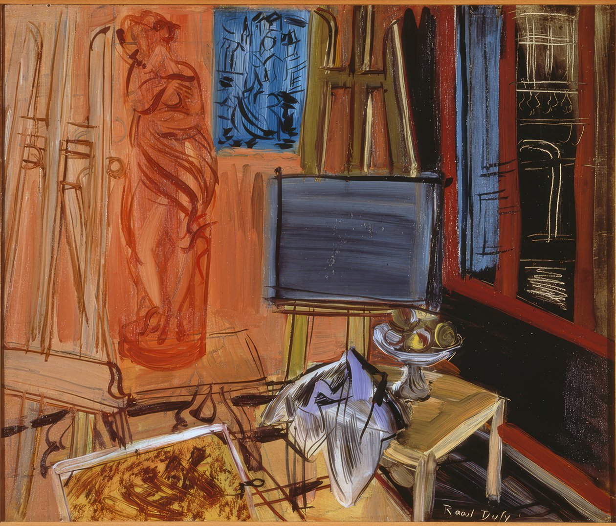 Studio with Bowl of Fruit by Raoul Dufy