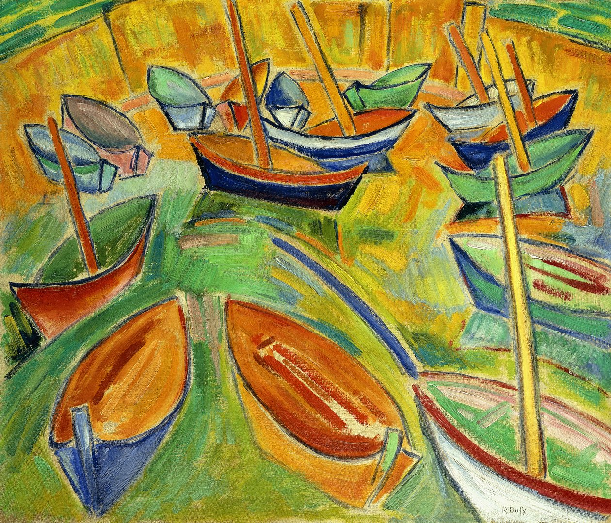 The Barges at Martigues by Raoul Dufy