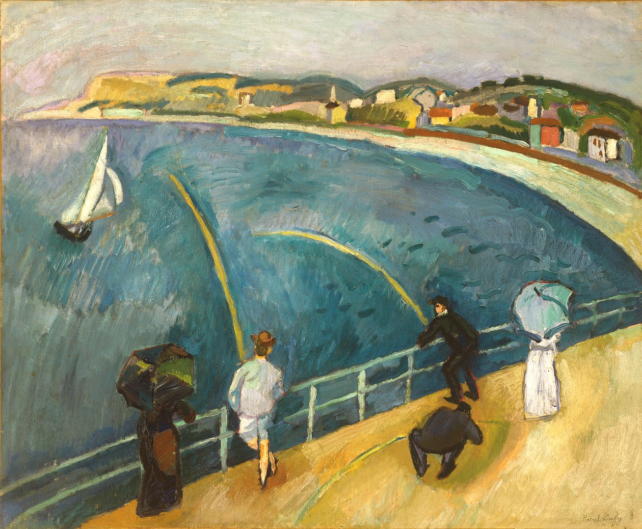 The Beach at Sainte-Adresse by Raoul Dufy