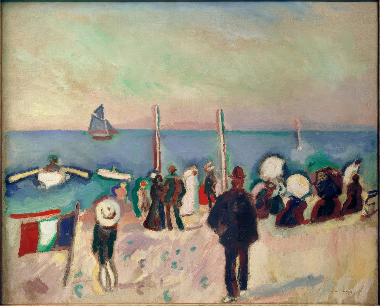 The Beach at Sainte-Adresse by Raoul Dufy