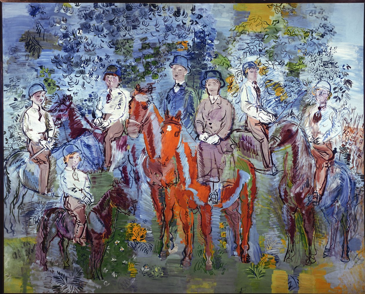 The Horsemen in the Woods, or The Kessler Family on Horseback by Raoul Dufy