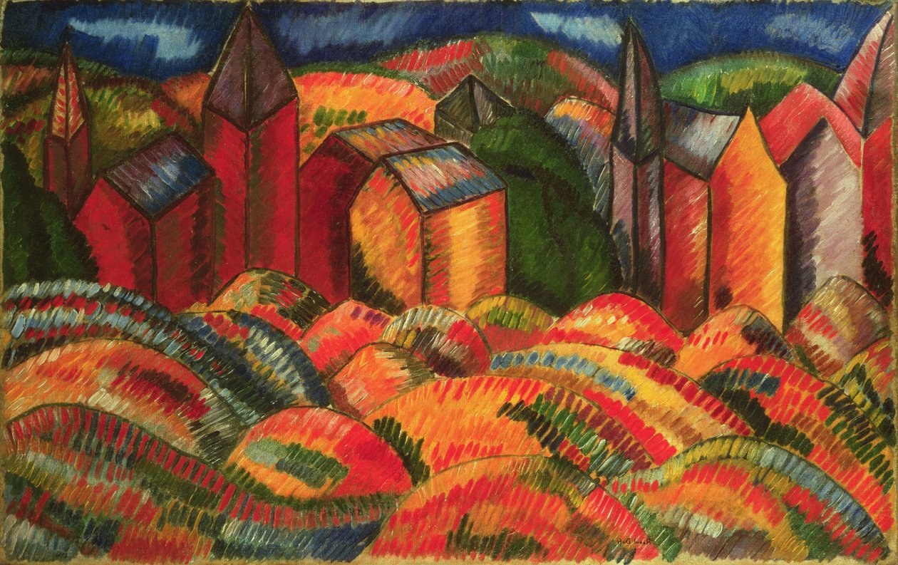 The Red Houses of Sainte-Adresse by Raoul Dufy