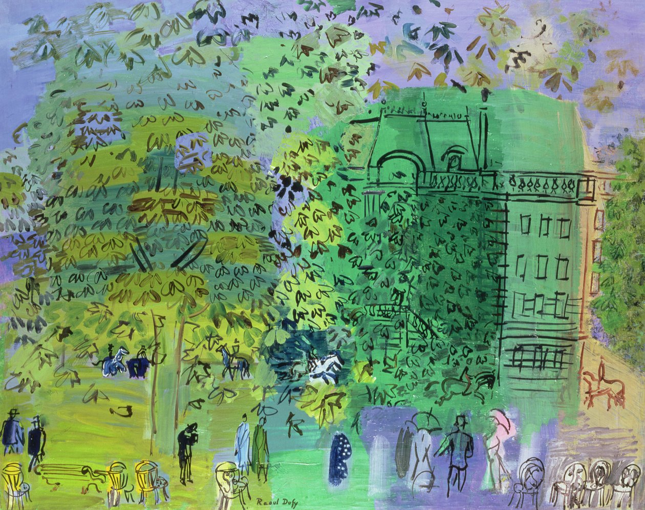 The Avenue of the Bois de Boulogne, Paris by Raoul Dufy
