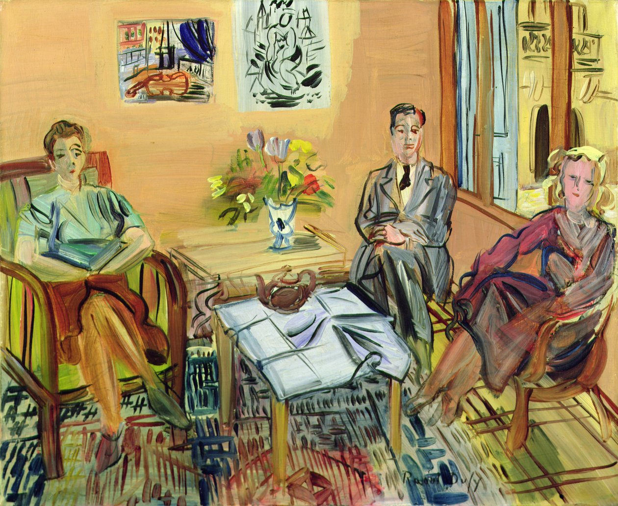Three Seated Figures by Raoul Dufy