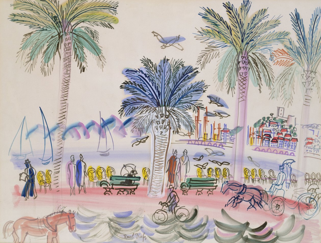 View of Le Suquet, Cannes by Raoul Dufy