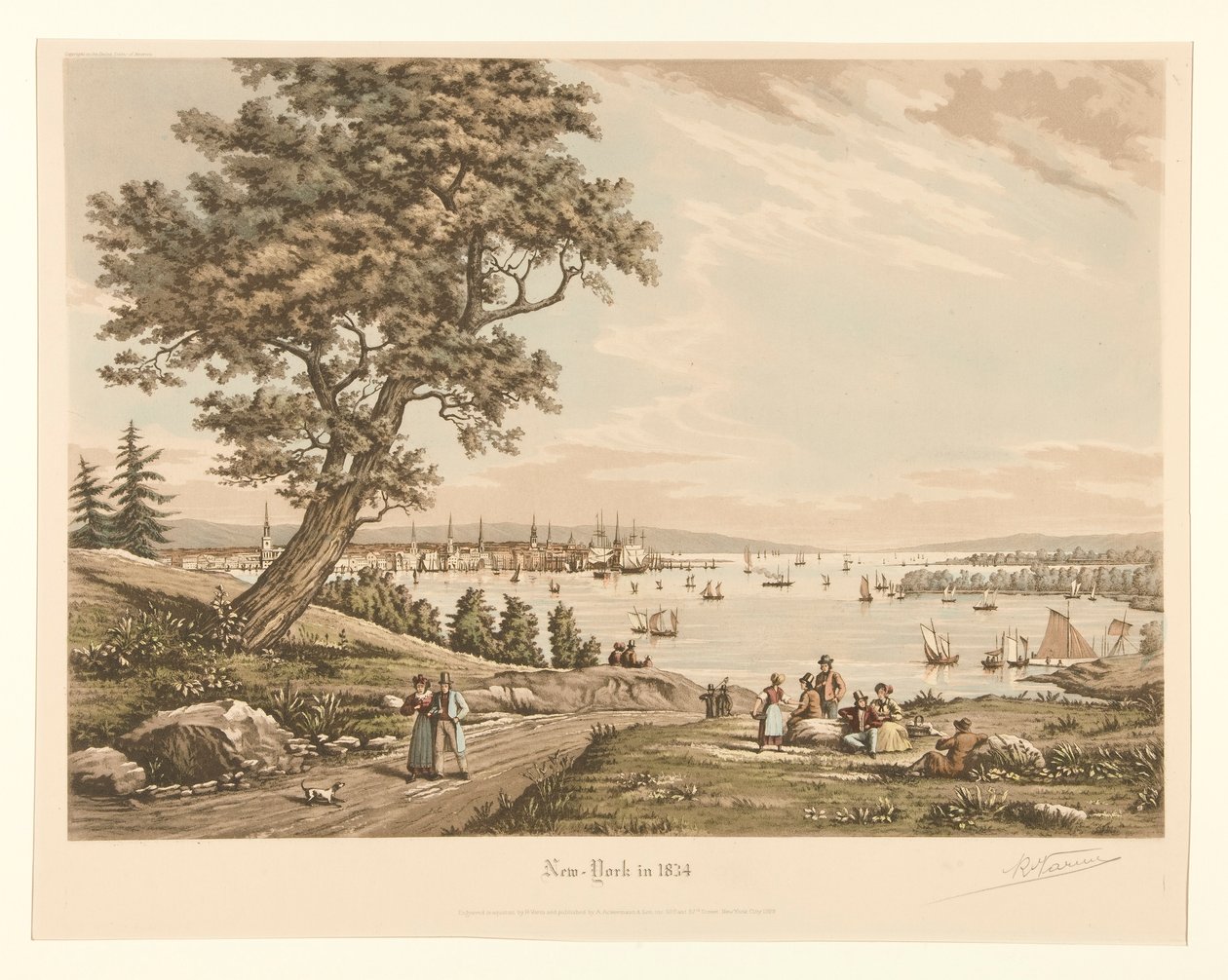 New York in 1834 by Raoul Varin