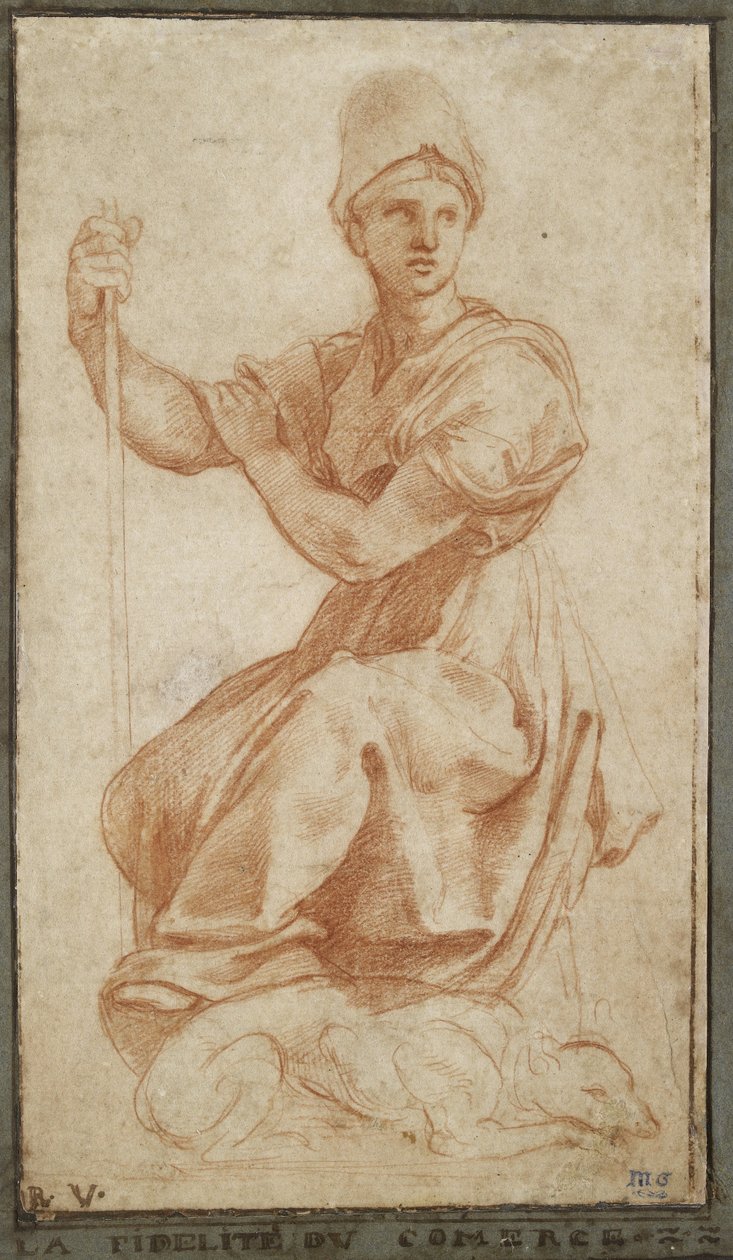 Allegorical Female Figure by Raffaello Sanzio Raphael