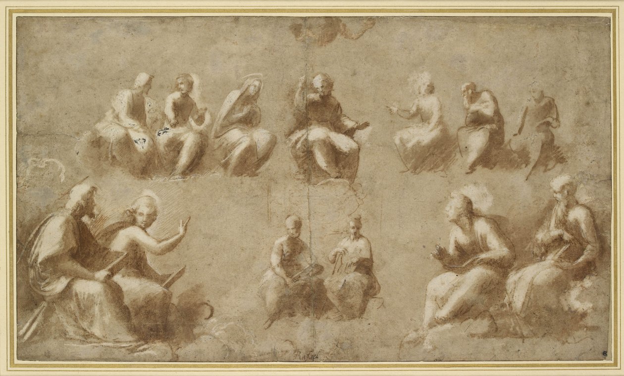 Christ and the Saints in Glory (Study for the Disputa) by Raffaello Sanzio Raphael