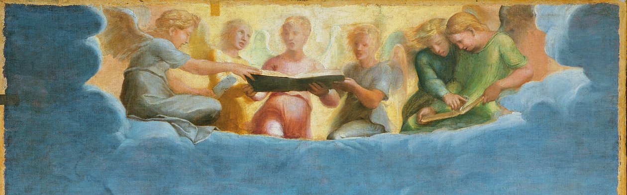 St. Cecilia Surrounded by St. Paul, St. John the Evangelist, St. Augustine and Mary Magdalene, c.1513 (detail) by Raffaello Sanzio Raphael