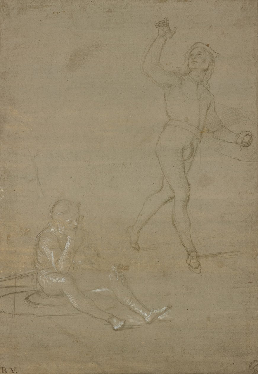 Studies for Two Soldiers, One Asleep, the Other Standing by Raffaello Sanzio Raphael