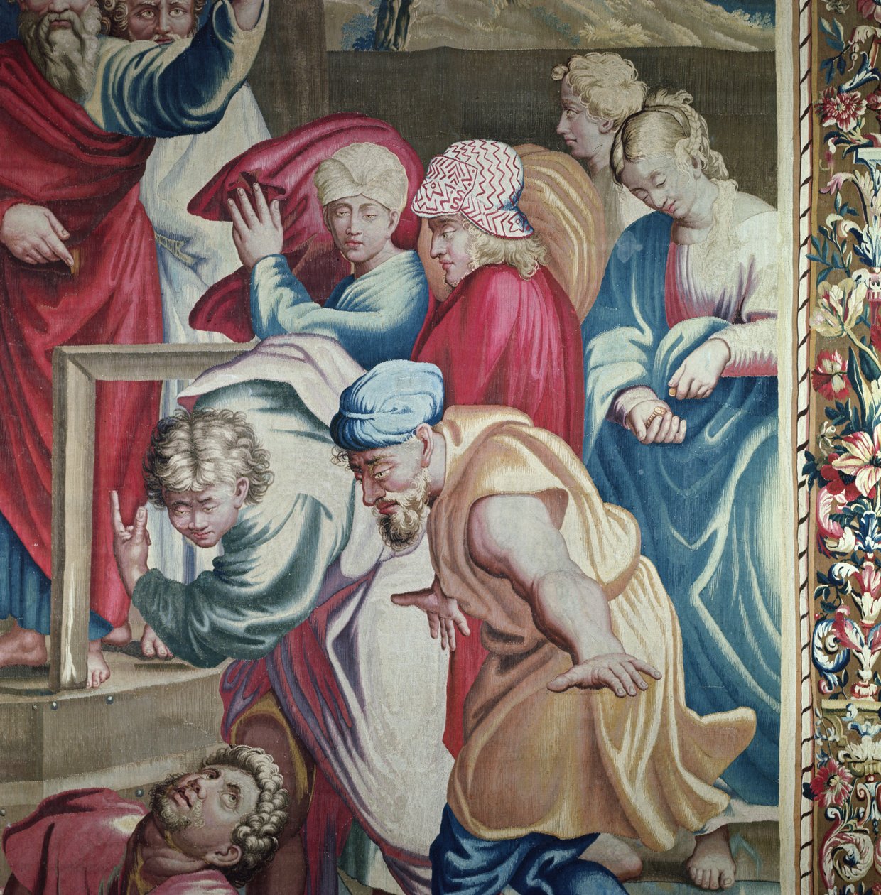Tapestry Depicting the Acts of the Apostles, the Death of Ananias (detail) by Raffaello Sanzio Raphael