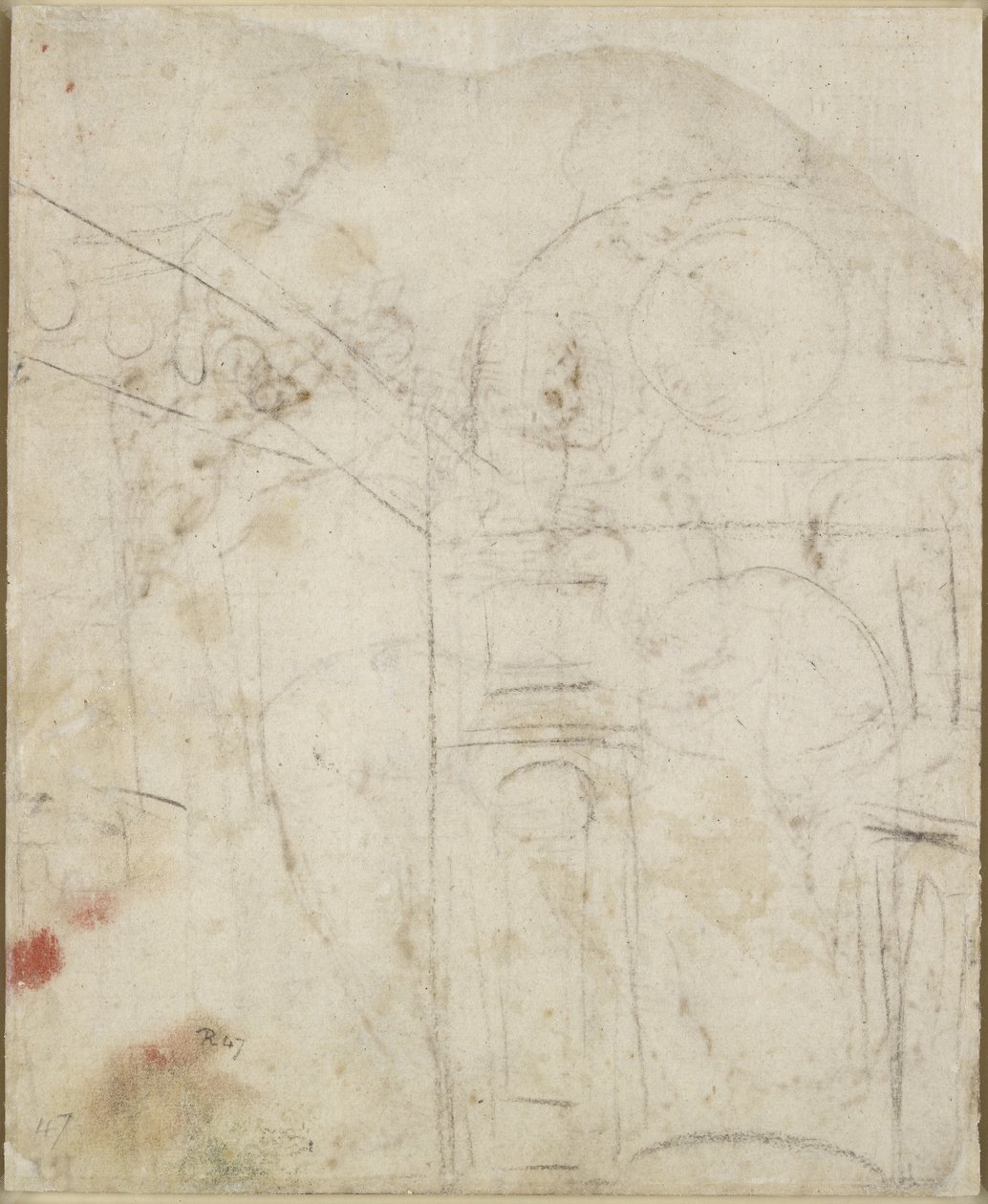 Verso: Architectural Detail of a Niche, WA1846.159 by Raffaello Sanzio Raphael