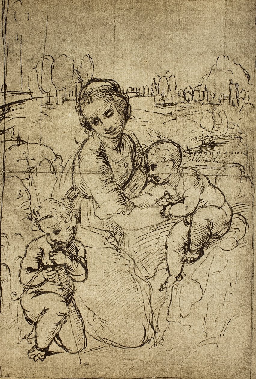 Madonna and Child and St. John (child) by Raffaello Sanzio Raphael