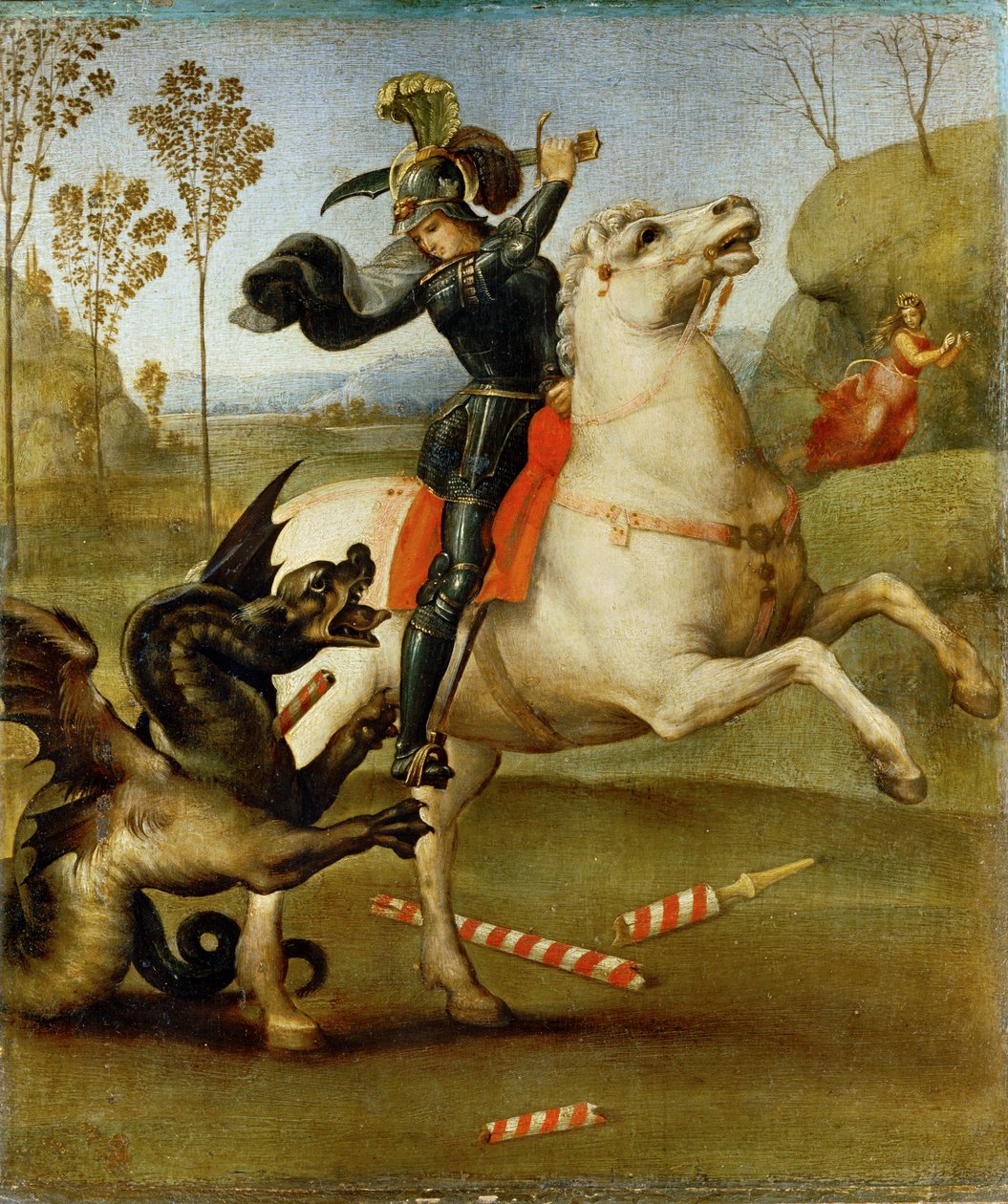 Saint George and the Dragon by Raphael (1483 1520)