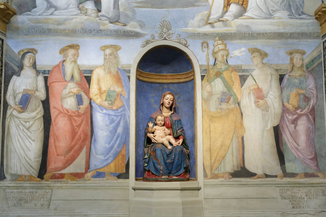 Trinity, Benedictines and Camaldolesi Saints by Raphael (1483 1520)