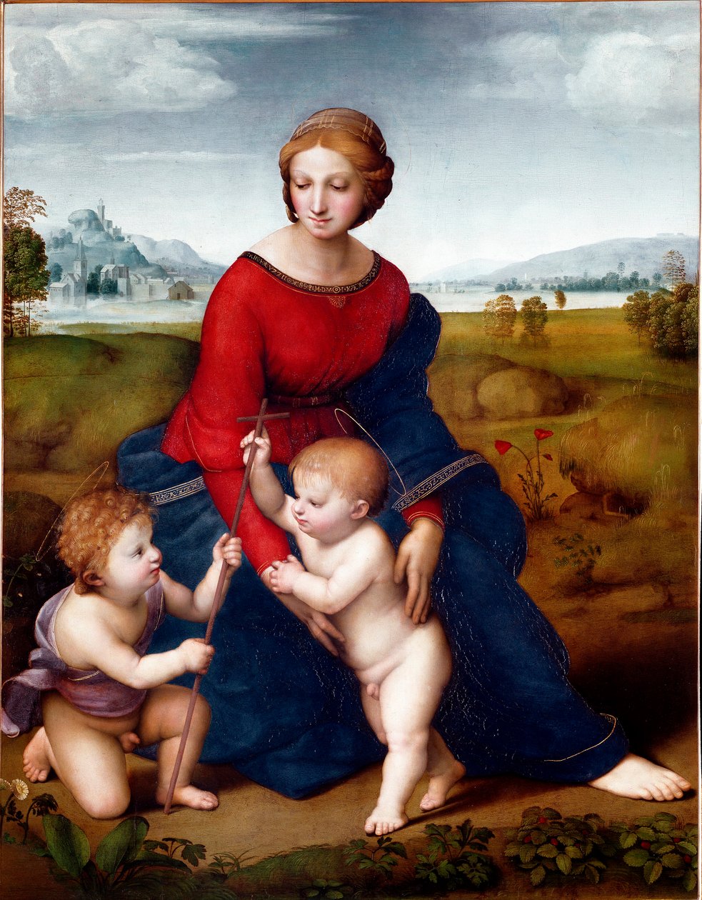 The Virgin in the Prairie or Madonna of the Belvedere by Raphael