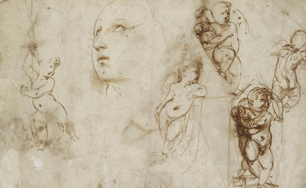 Various Studies, chiefly for the Borghese-Beckford St Catherine by Raphael