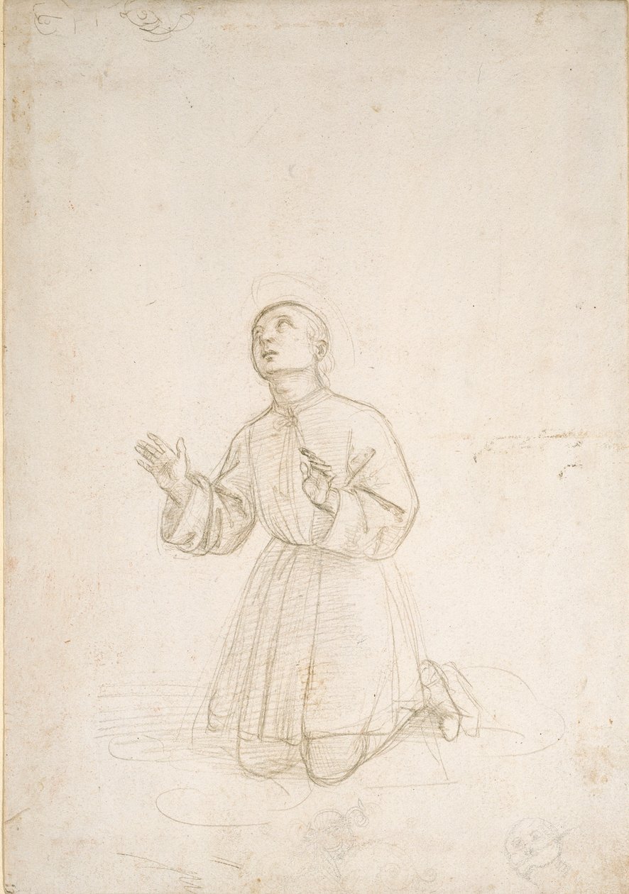 Kneeling Figure of a Youth by Raphael
