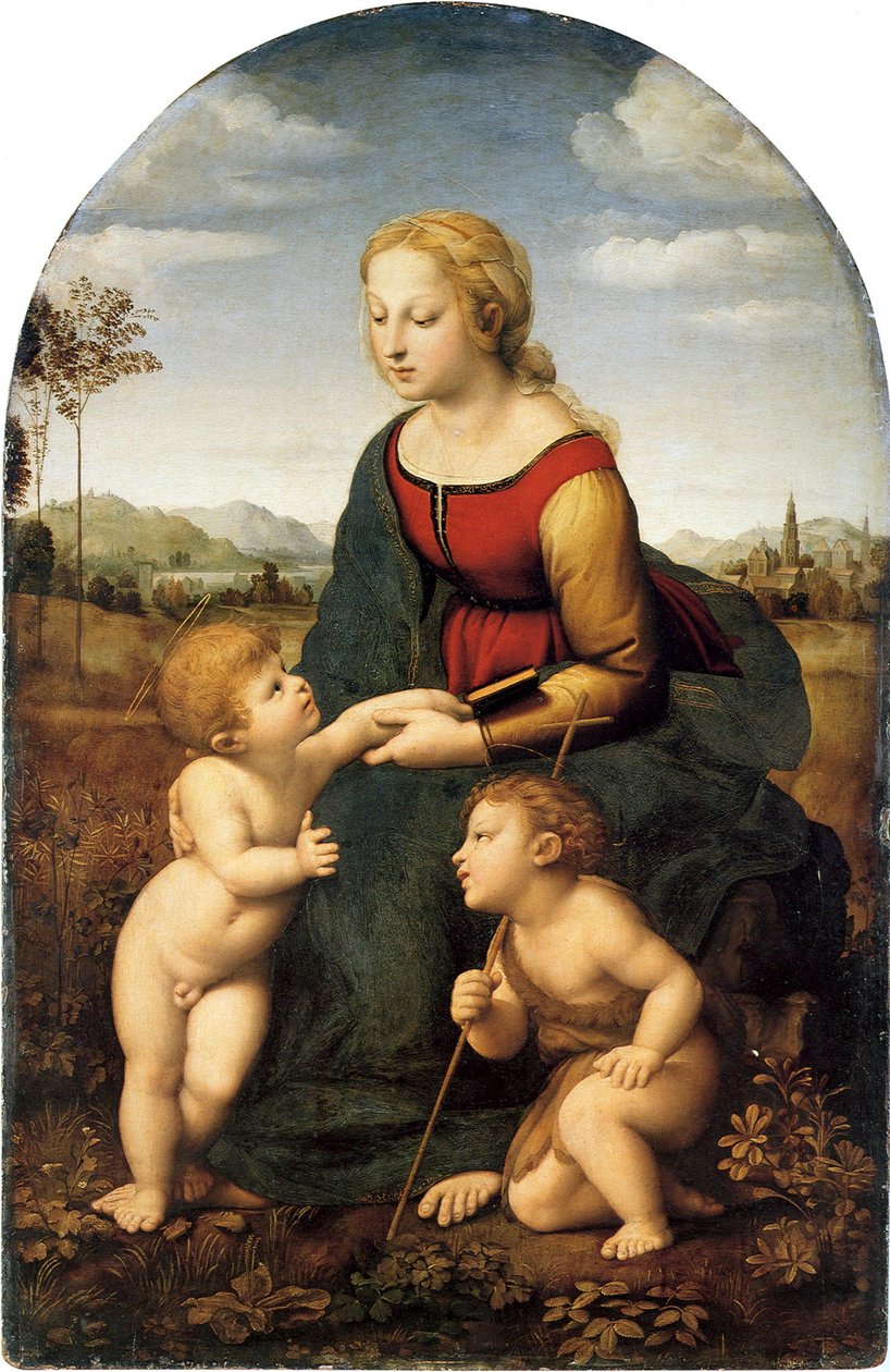 Madonna and Child with Saint John the Baptist (The Beautiful Gardener) by Raphael