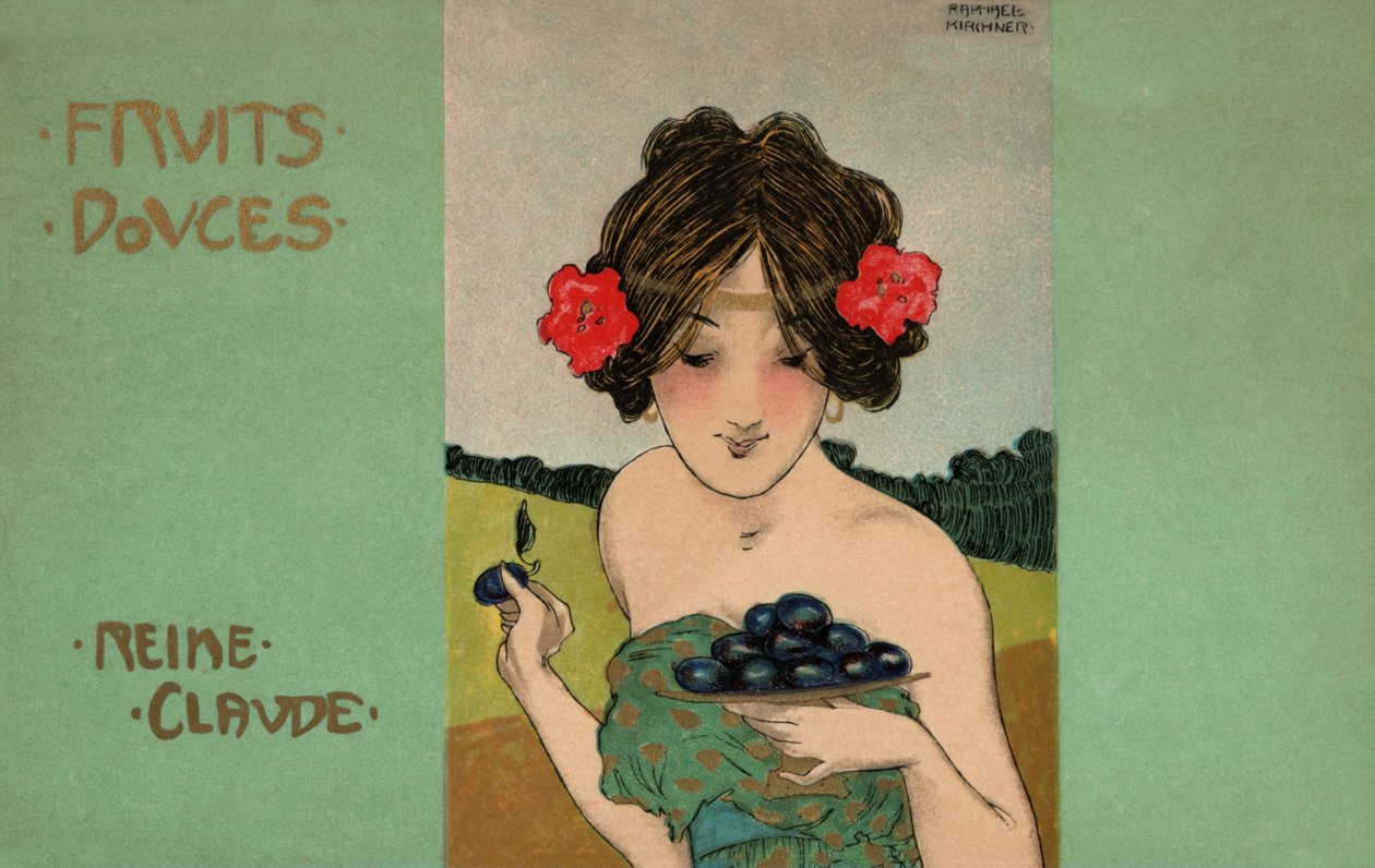 Greengages, c.1900 by Raphael Kirchner
