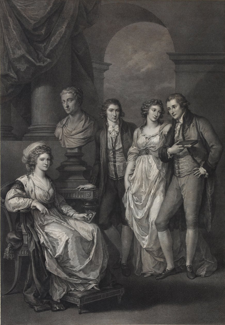 Family portrait of Catherine Petrovna Baryatinskaya 1750-1811, née Princess of Holstein-Beck, 1793 by Raphael Morghen