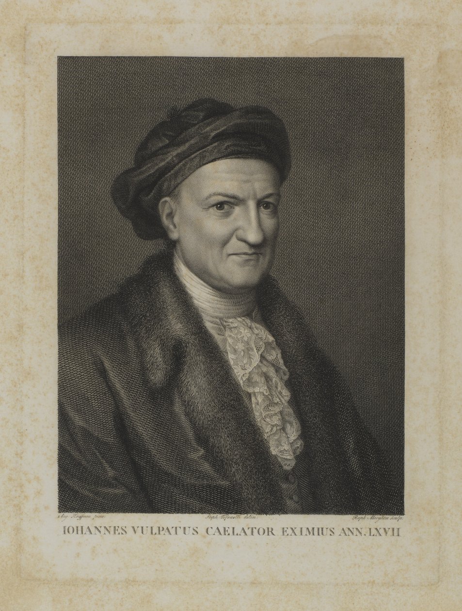 Johannes Vulpatus, Eminent Engraver, Age 67 by Raphael Morghen