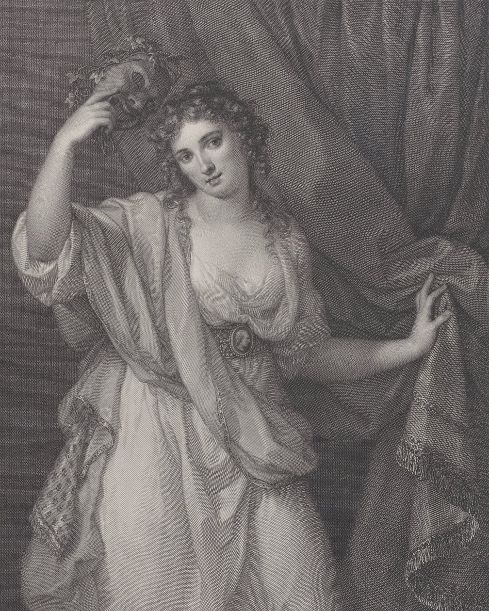 Lady Hamilton as the Comic Muse, Thalia, 1791 by Raphael Morghen