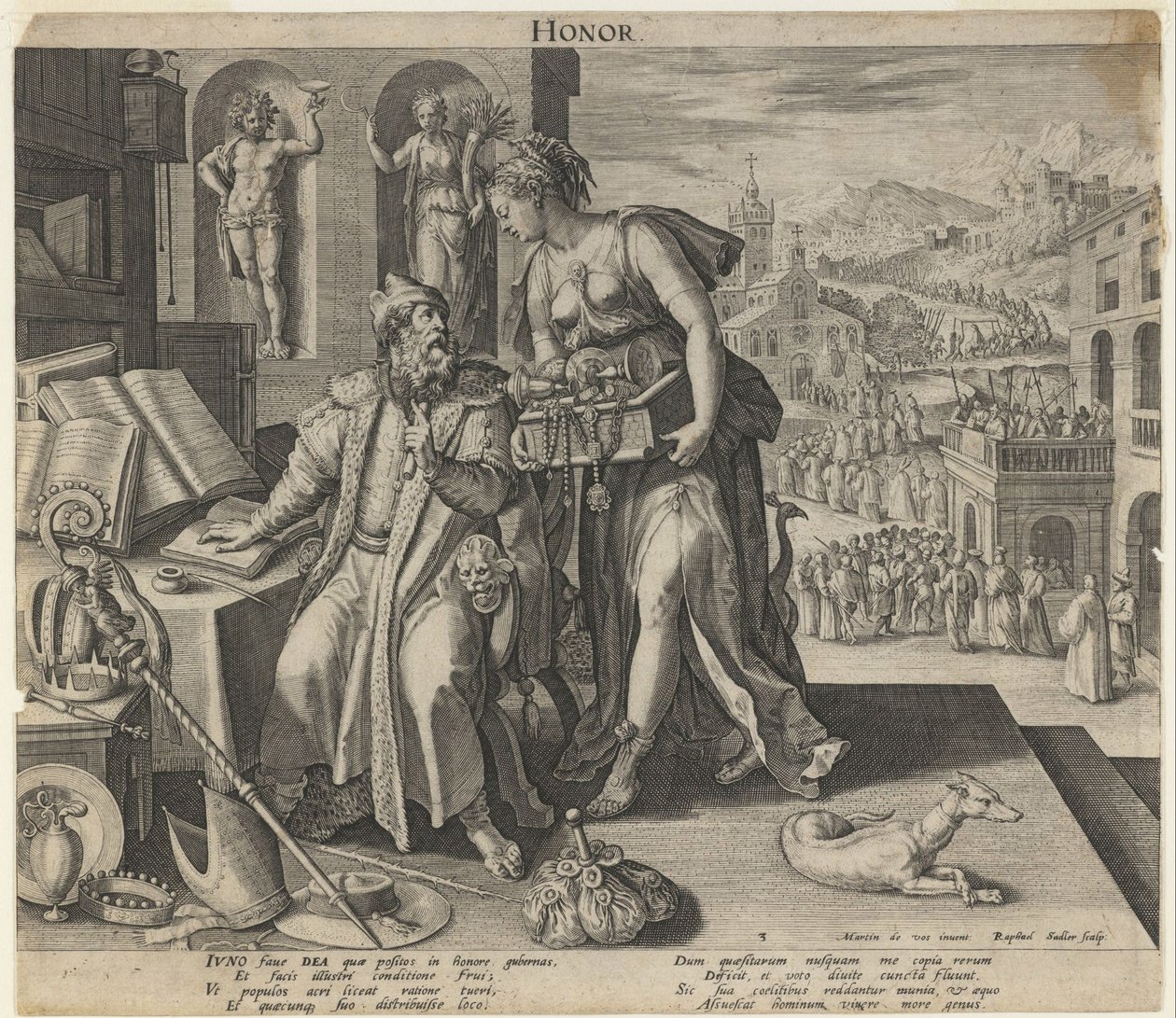 Honor, 1591 by Raphael Sadeler the Elder