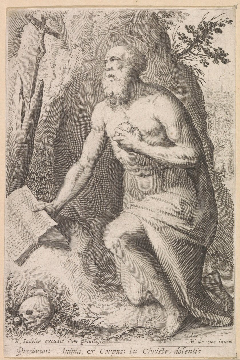 Saint Jerome by Raphaël Sadeler (I) (attributed to)