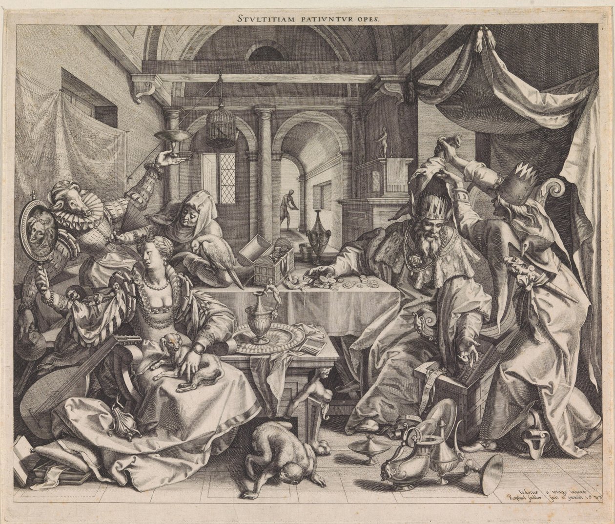 Allegory of Wealth, Lust, and Stupidity by Raphaël Sadeler (I)