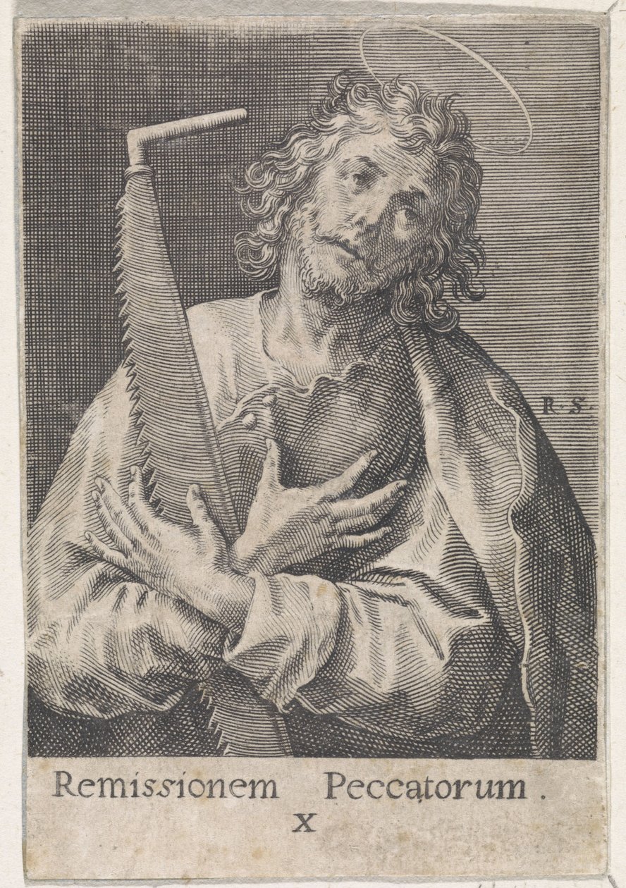Apostle Simon the Zealot by Raphaël Sadeler (I)