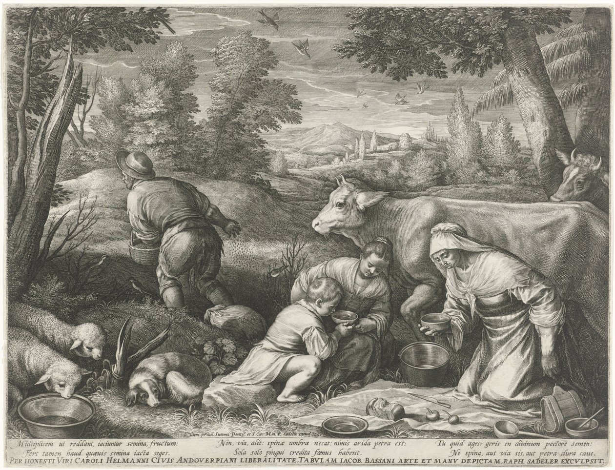 The Little Milkmaid by Raphaël Sadeler (I)