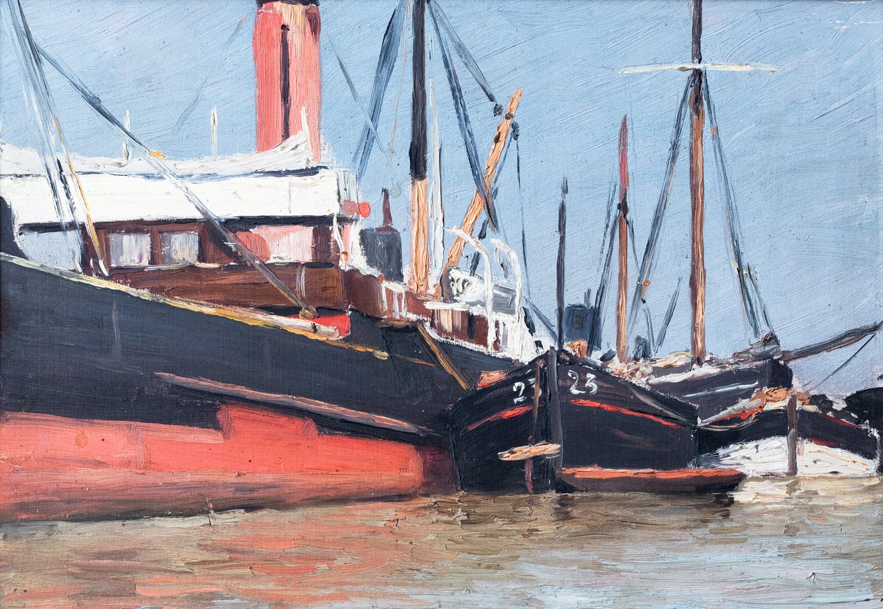 Boats in a Port by Raymond Bonnefon