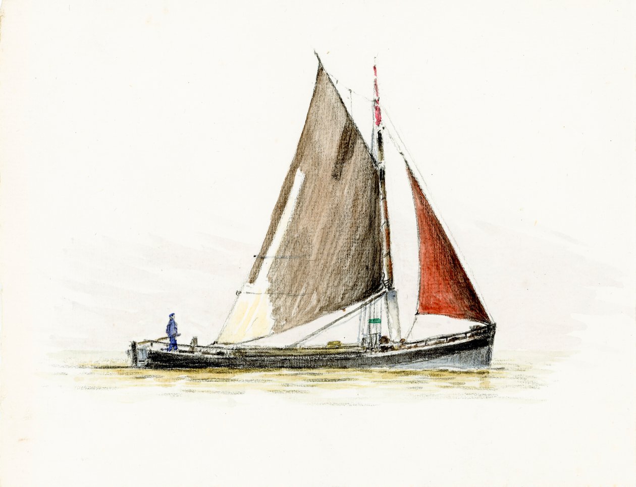 Gabare on the Gironde estuary by Raymond Bonnefon